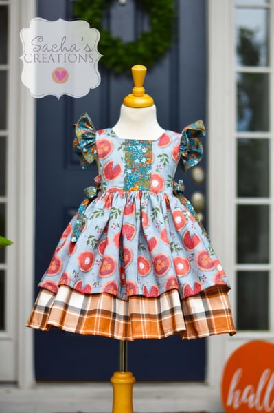 Image of Pumpkin Pie Pinafore Dress 