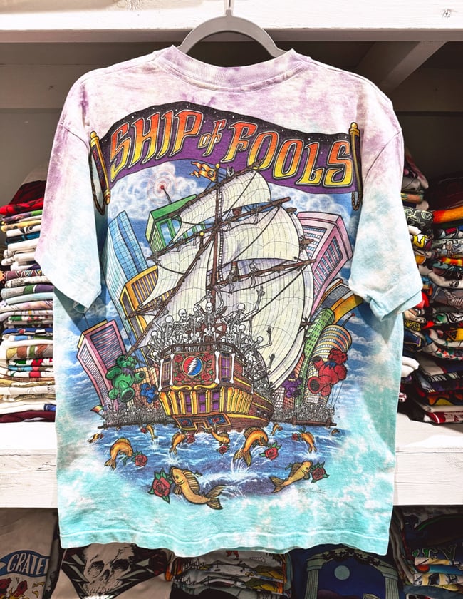 Rare Grateful Dead 1993 Ship of Fools T-Shirt - Size L