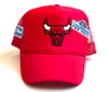 Chicago❌NorthCarolina Jordan Road Trip/ Red Art of Fame Trucker Hat