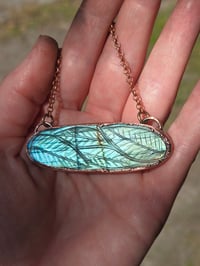 Image 1 of Electroformed carved labradorite necklace 03
