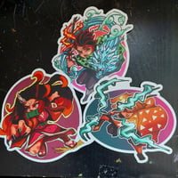 Image 1 of Demon Slayer sticker set.