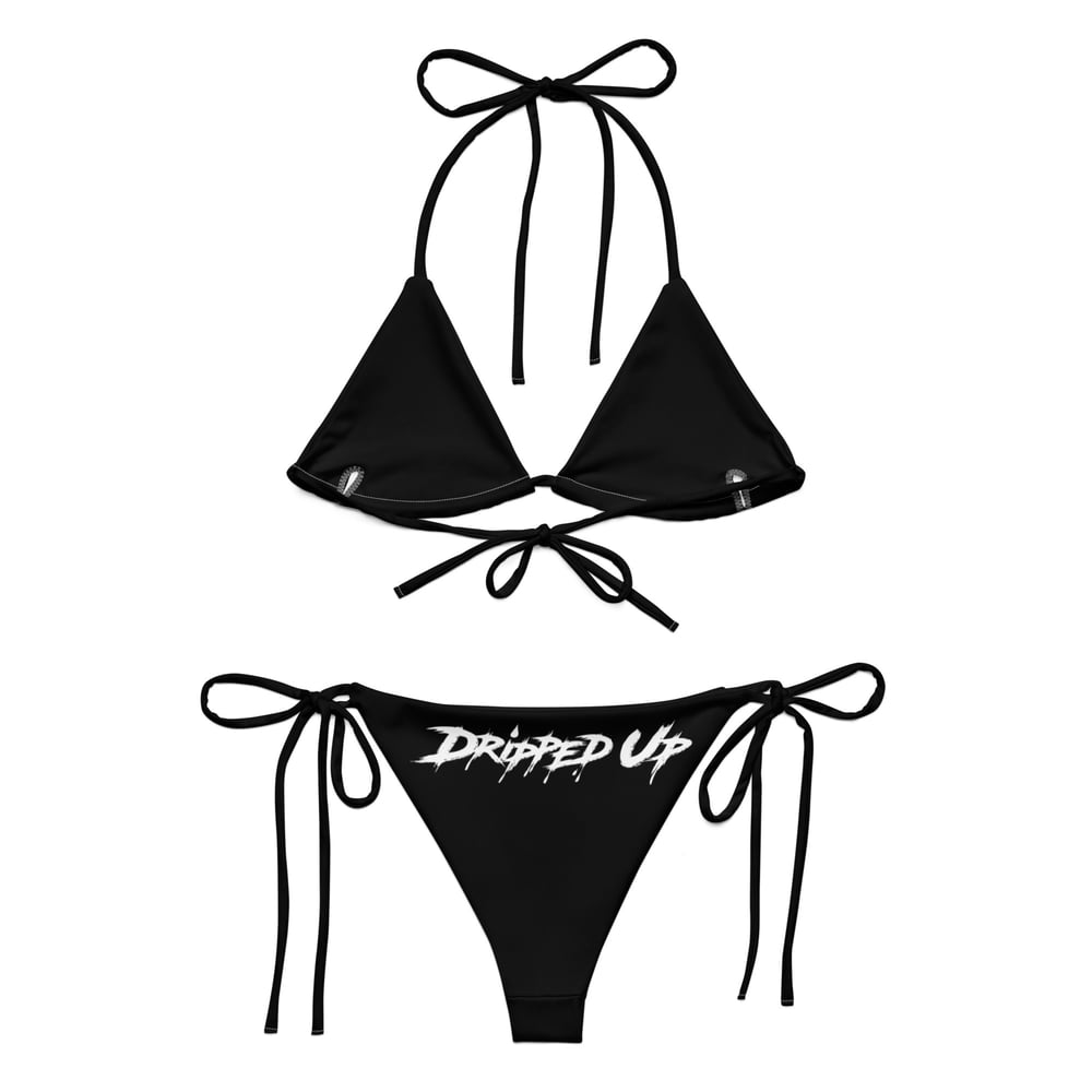 Dripped Up Bikini (Black/White)