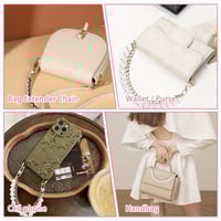 Image 5 of 1pc wallet extension chain bag accessory, 2pcs imitation short handle replacement strap for handbag 