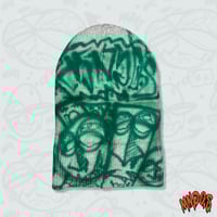 Image 3 of [MNGO.S] All overprint Knit Beanie - GREEN