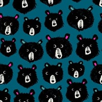 Teddy and the Bears Quilting Cotton Blue