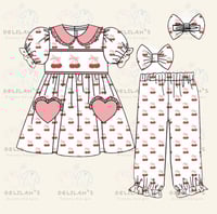 DDD Girls Cherry Bow Pyjamas