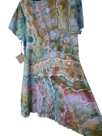 Image 2 of XXL 90's Babydoll Mini Dress in Earthy Geode Ice Dye