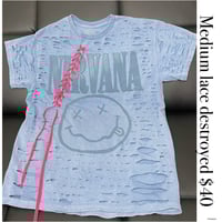 Medium blue Nirvana lace destroyed