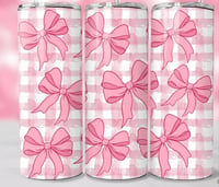 Pink bows 20oz tumbler