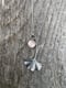 Image of Left Swoosh Ginkgo Leaf Rose Quartz Necklace Pendant (Chain included)