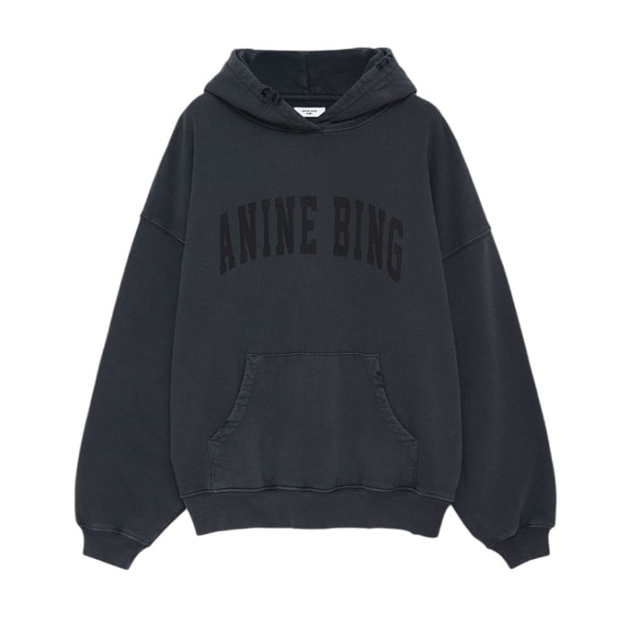 Image of ANINE BING HARVEY HOODIE VINTAGE BLACK