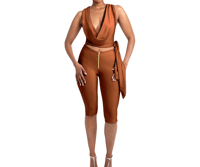 Mocha Allure Capri Set