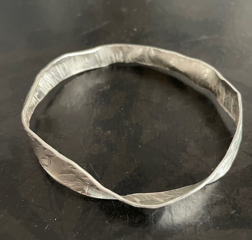 Image of Distressed silver bangle