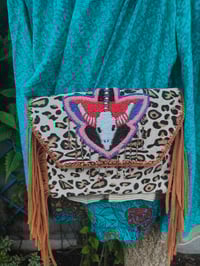 Image 14 of Barca Bag - cream leopard with trim  wear in waist or cross body