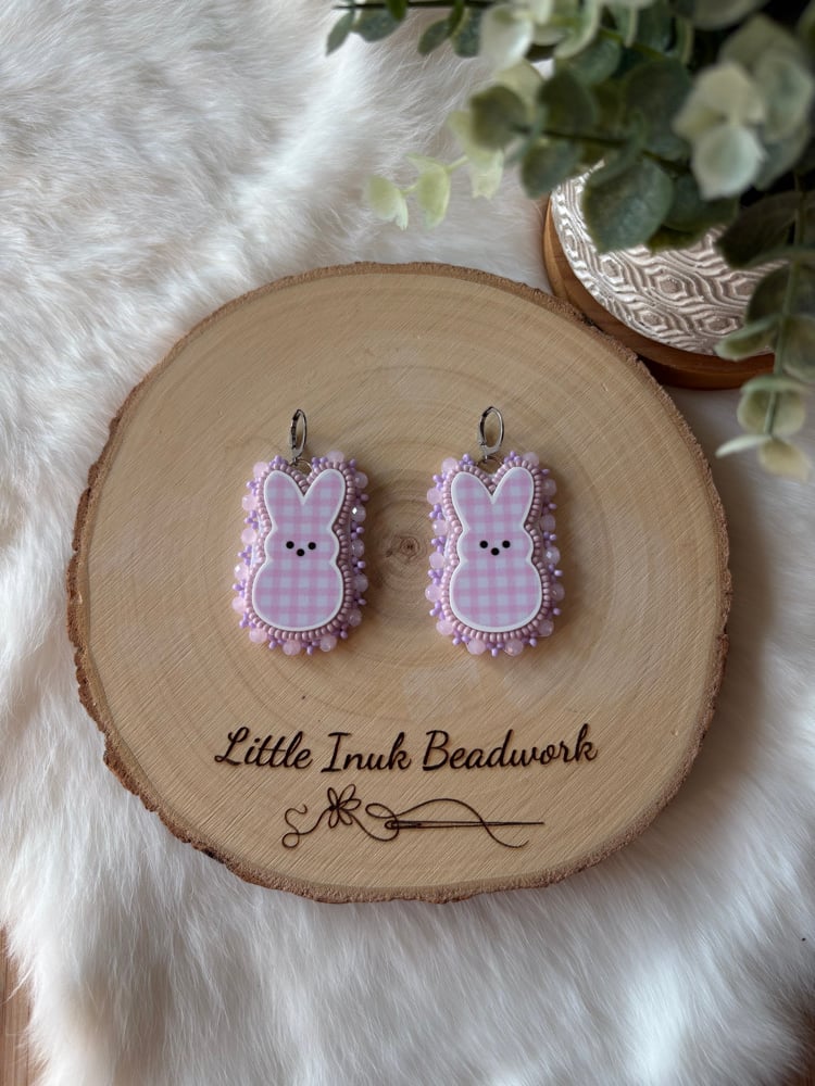 Image of Gingham Bunny Earrings