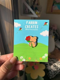 Image 3 of Keffiyeh Teddy Bear Enamel Pin