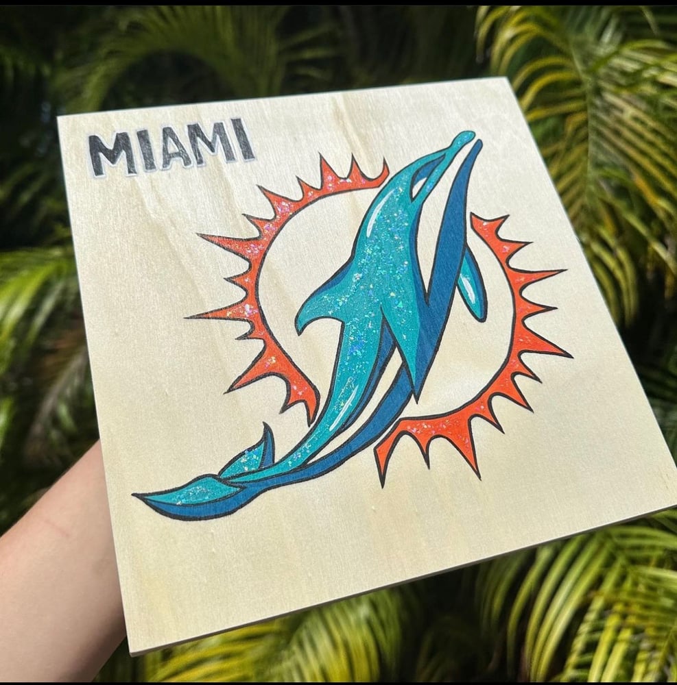 Image of Miami dolphins painting 