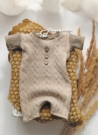 Image 1 of Newborn boy bodysuit for photoshoot | Ben | beige