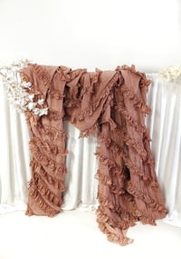 Image 1 of Boho fabric for background decoration | photoshoot | brown