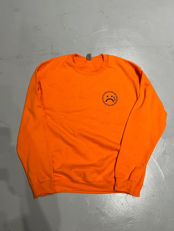 Image of Orange Frowney Crewneck