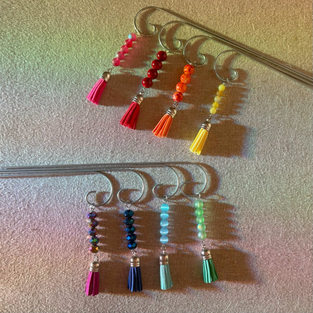Image of rainbow planter stakes