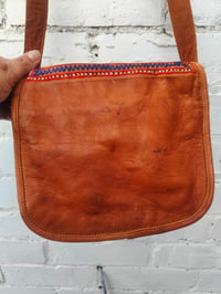 Image 6 of Leather Saddle Bag with embroidery