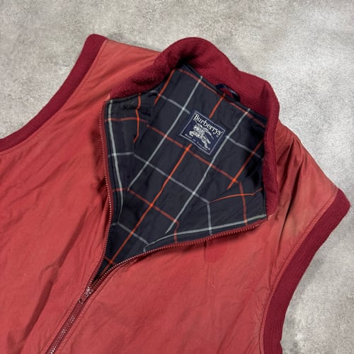 Image of 1980s Burberry Zip Up Vest, Size Large