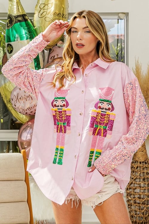 Image of Button Down Nutcracker Shirt 