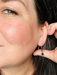 Image 2 of kyanite and green tourmaline earrings