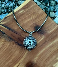 8 Ball Zebra Print Pendant