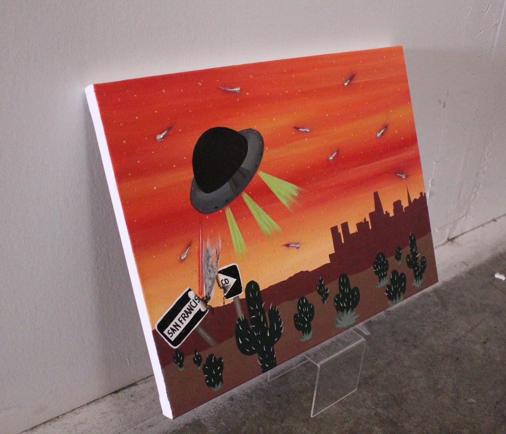 Image of UFO x San Francisco 12x16 Original Canvas 1/1