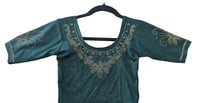 Image 1 of Sitara Golden-Premium Quality Stonework Stretchable Blouse