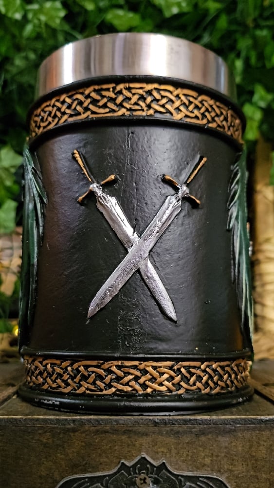 ๐The Armored Kingdom Green Dragon Scale & Steel Mug