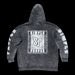 Image of S&P-“Trippy Phrases” Logo AcidWash Dyed Hoodie (Black/Grey)