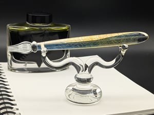 Gold & Silver Feathered Dip Pen