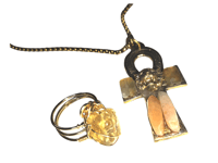 Image 2 of Carnelian Ankh lion head