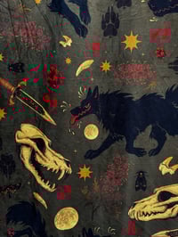 Image 4 of WOLVES AND THINGS FLEECE SHERPA SOFT BLANKET
