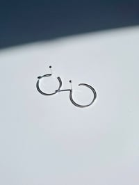 Image 1 of Silver twist earring