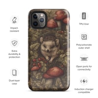 Image 6 of Boho Nature Cottagecore Inspired Hedgehogs Among Mushrooms Tough Case for iPhone®