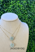 heart leaf clover necklace  Image 2