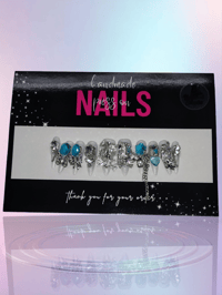 Image 1 of Artic Drip - Handmade Press On Nails (Small)