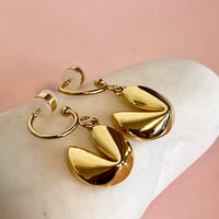Image 2 of Good Fortune Half Hoops - Gold