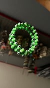 “Green Evil Eye” Beaded Bracelet 