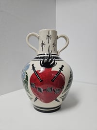 Image 1 of Vase 8 - Heart & Swords