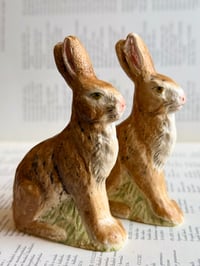 Image 3 of Staffordshire-Inspired Rabbit Pair 2