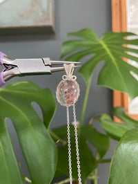 Image 2 of Silver Garden  Quartz Oval  Crystal Necklace