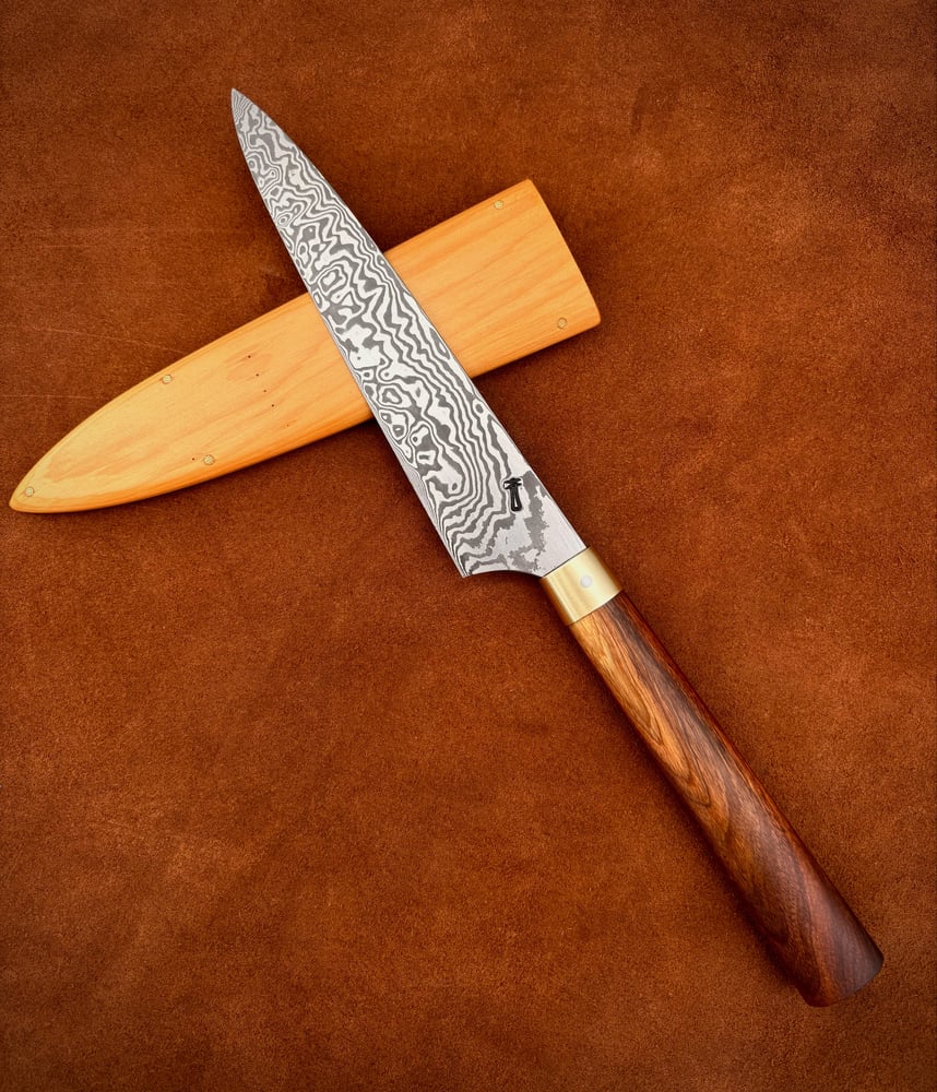 Image of Stainless damasteel petty knife