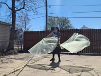 Image 1 of Healing worship flags - Restoration(mint green) Adult