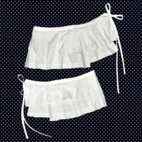 Image 1 of tie on mini skirt 🦷