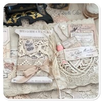 Image 9 of French lace tattered  Sewing Book/Needle book with lace samples